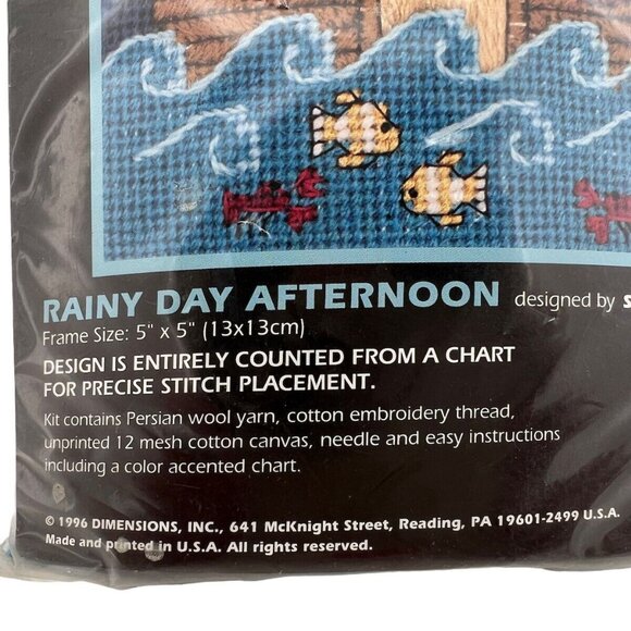 Vtg Dimensions 1996 Noah Ark Rainy Day Afternoon  #7167 5 x 5 Inches - Picture 3 of 4